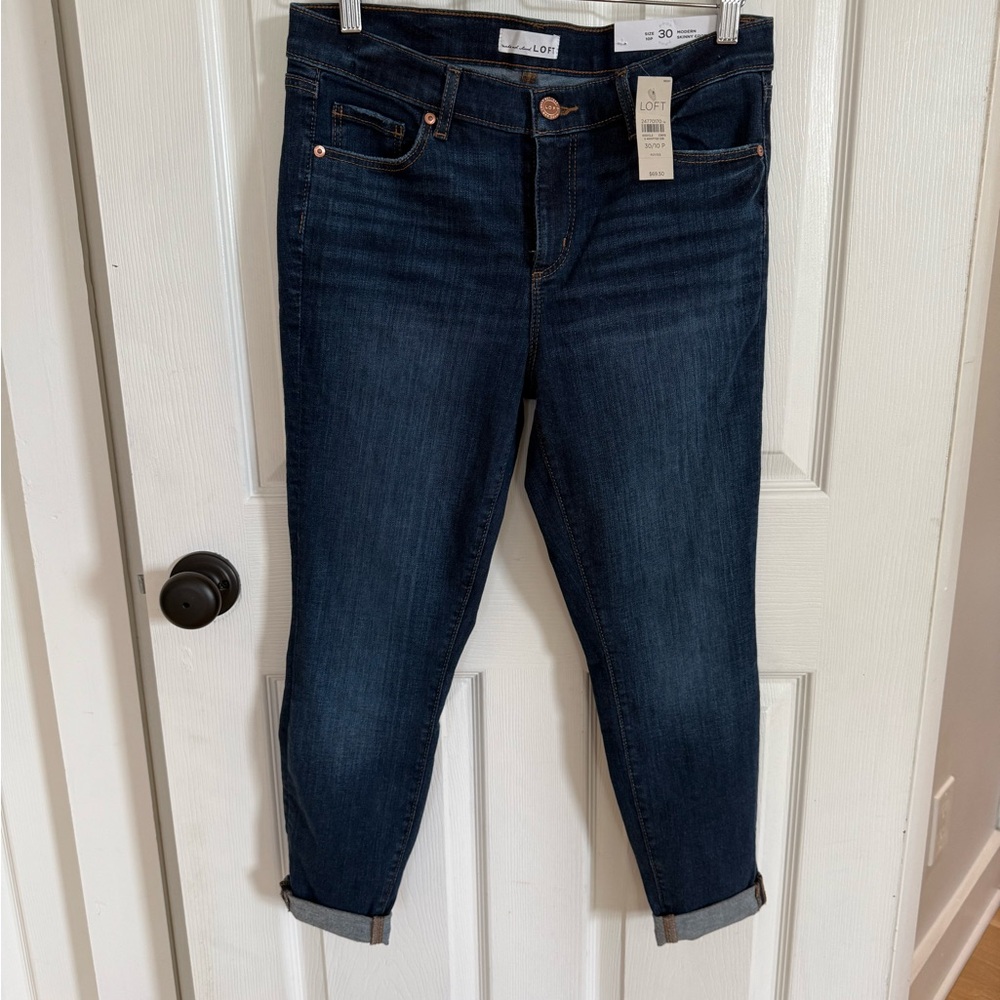 Loft Women's Dark Blue Ankle Jeans